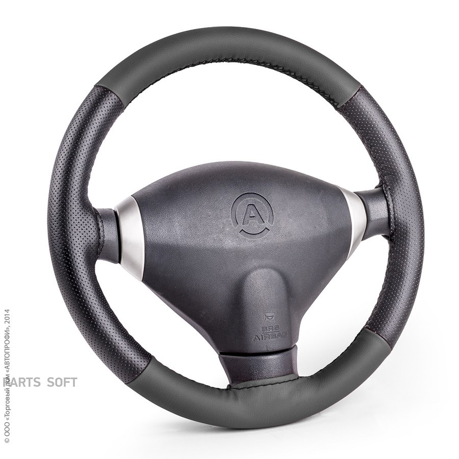 Оплетка на руль M "AUTOPROFI" эко-кожа, черный (на шнуровке) - AUTOPROFI None None